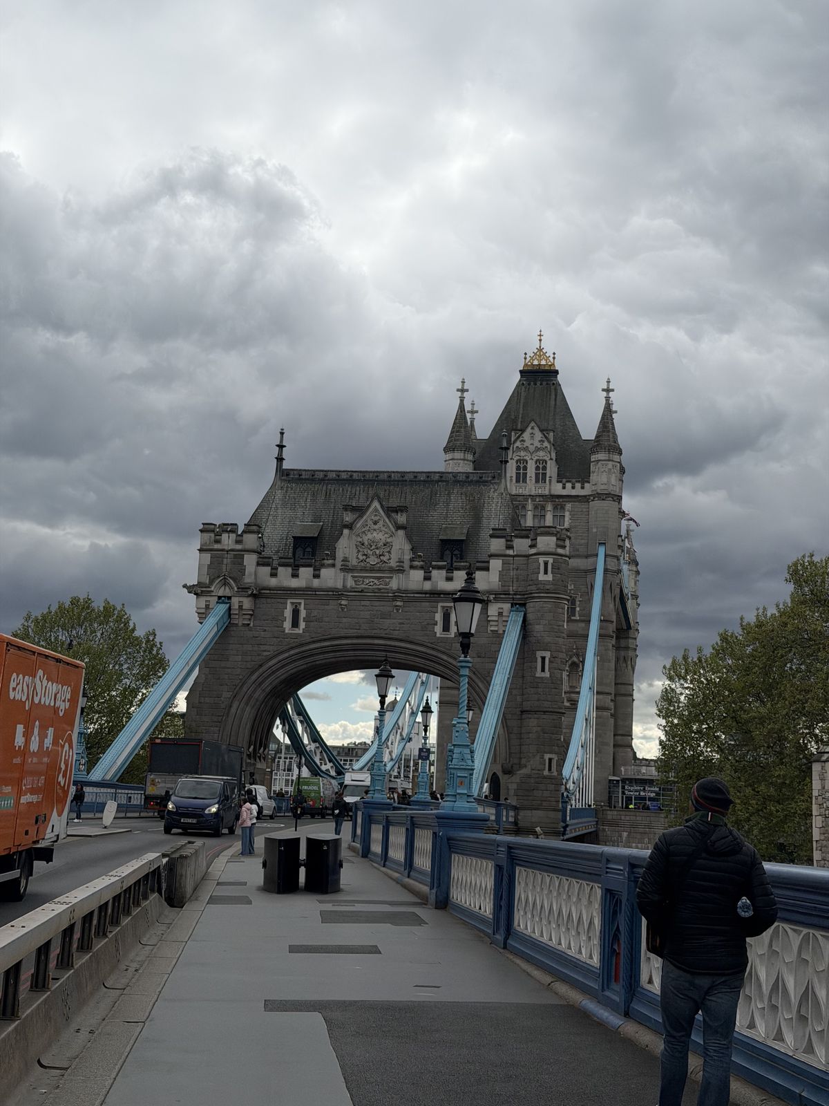 Tower Bridge under a grey sky